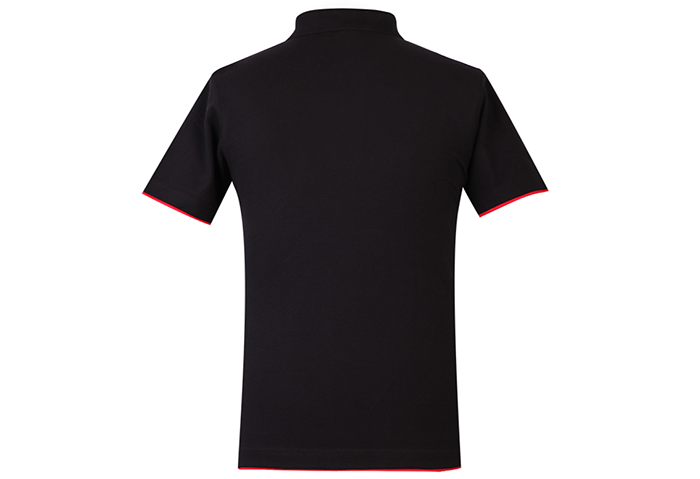 POLO定制衫 撞色短袖背面图