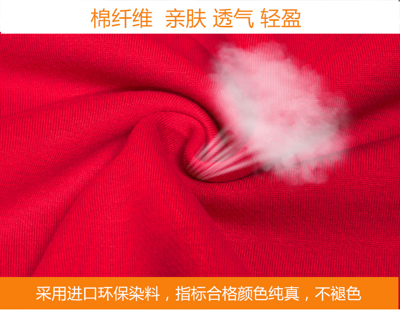 红色拉链加绒卫衣布料细节